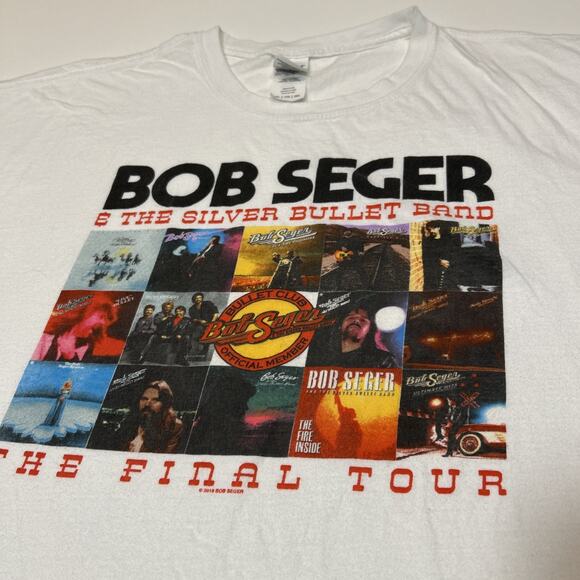 Bob Seger Shirt Mens Size 2XL XXL White Final Tour Concert Tee Silver Bullet - Picture 6 of 13